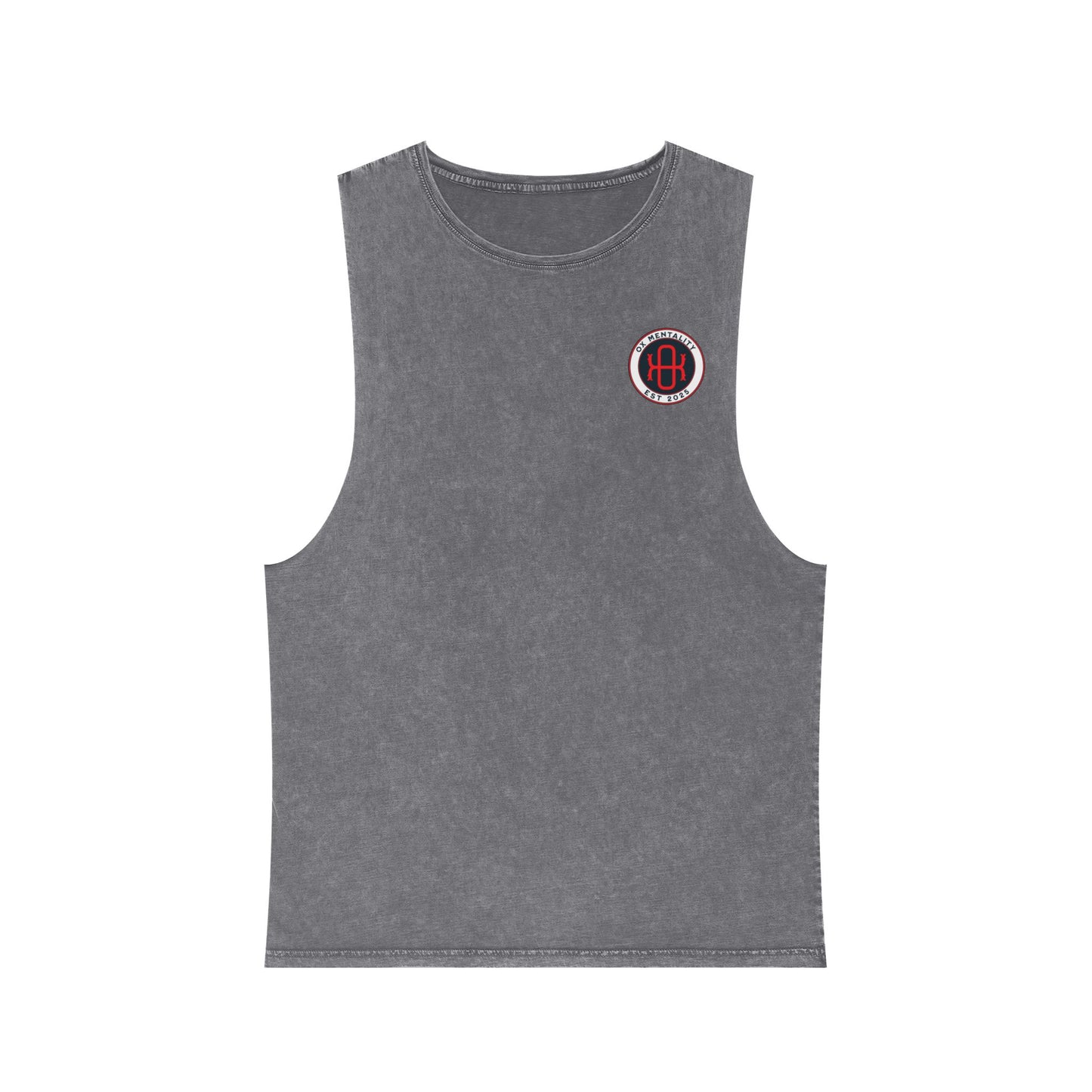 Stonewash Workout Tank Top - Ox Stamp Design